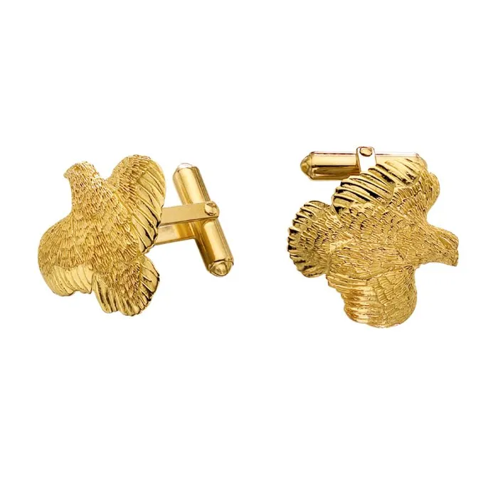 Grainger McKoy 14K Gold Quail Cufflinks Grainger McKoy PreStyled Sets