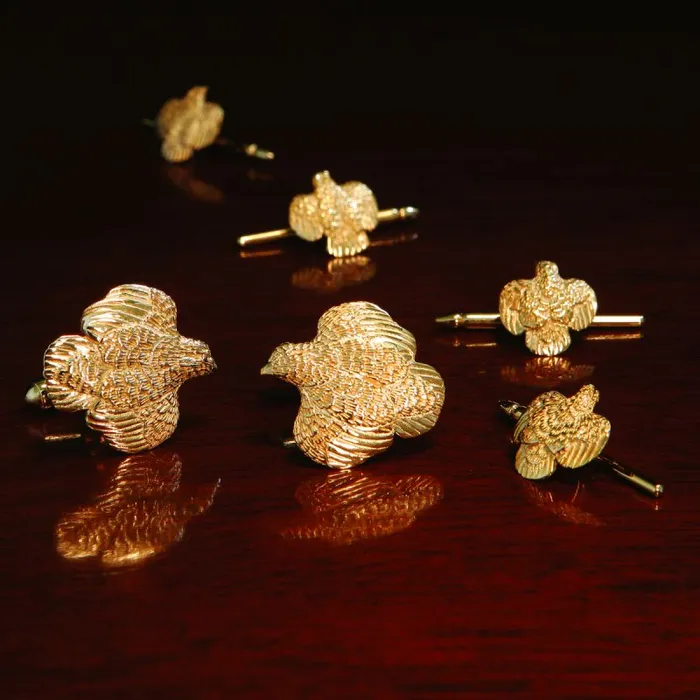 Grainger McKoy 14K Gold Quail Cufflinks Grainger McKoy PreStyled Sets