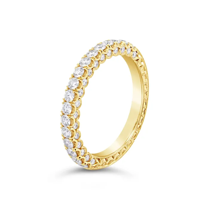 Jack Kelege Jack Kelege 18K Yellow Gold Diamond Band Rings