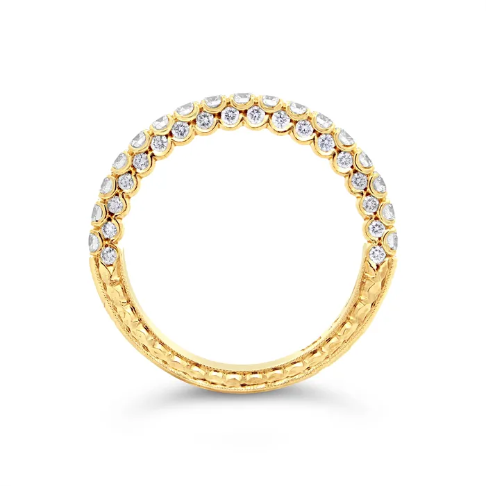 Jack Kelege Jack Kelege 18K Yellow Gold Diamond Band Rings