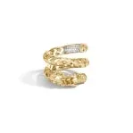 John Hardy Legends Naga 18K Gold Heritage Diamond Pave Dragon Coil Ring with Blue Sapphire Eyes John Hardy Rings John Hardy Legends Naga 18K Gold Heritage Diamond Pave Dragon Coil Ring with Blue Sapphire Eyes John Hardy Rings