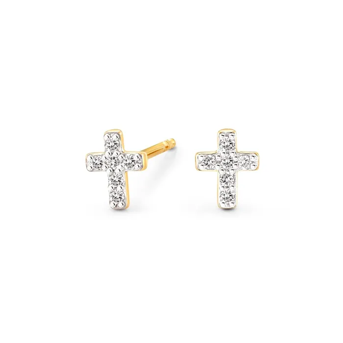 Kendra Scott Earrings Kendra Scott 14K Yellow Gold Mini Diamond Cross Stud Earrings Kendra Scott Earrings Kendra Scott 14K Yellow Gold Mini Diamond Cross Stud Earrings