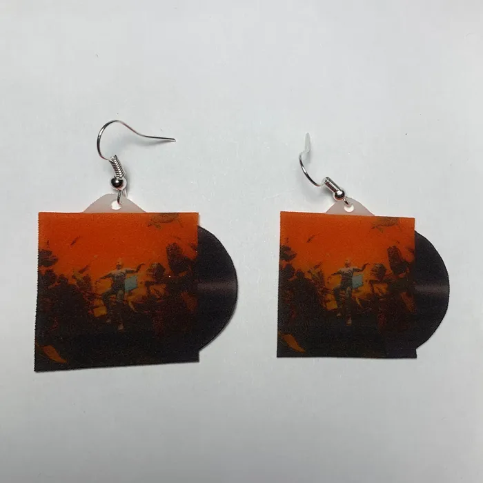 Logic No Pressure Vinyl Album Handmade Earrings Sam Makes Things Earrings