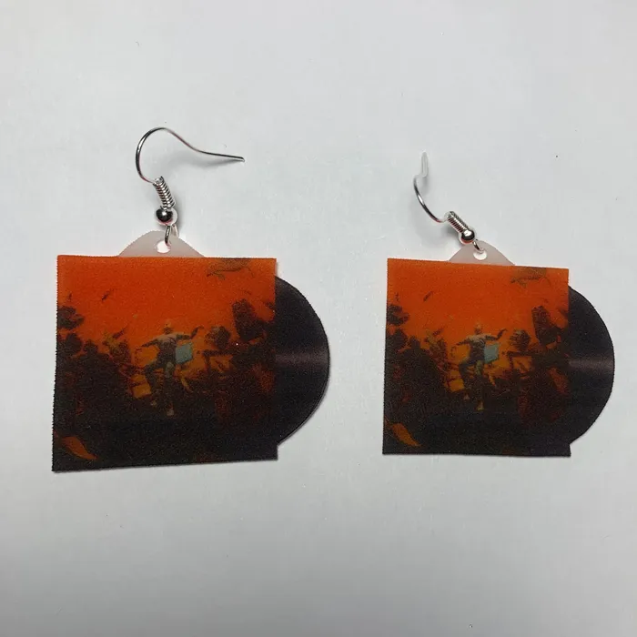 Logic No Pressure Vinyl Album Handmade Earrings Sam Makes Things Earrings