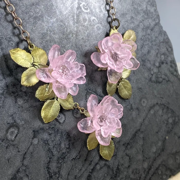 Michael Michaud Necklaces Blushing Rose Statement Necklace Michael Michaud Necklaces Blushing Rose Statement Necklace
