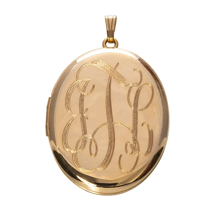 Necklaces Croghans 14K Gold Filled 30x38mm Oval Locket Necklace