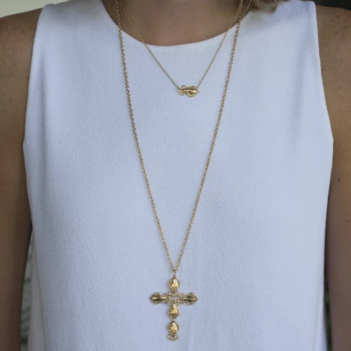 Necklaces Goldbug Collection Goldbug Cross Pendant Necklace