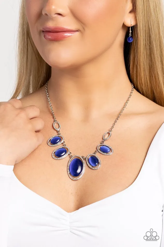 Necklaces Paparazzi Jewelry Paparazzi Necklace A BEAM Come True Blue
