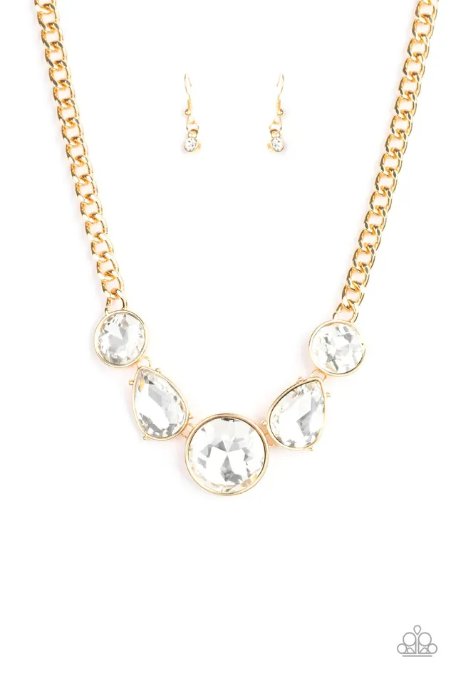 Necklaces Paparazzi Jewelry Paparazzi Necklace All The Worlds My Stage Gold