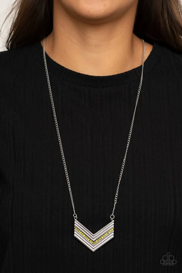 Necklaces Paparazzi Jewelry Paparazzi Necklace Armed and FABULOUS Green