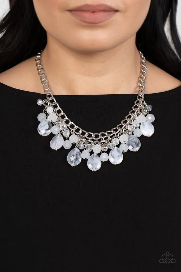 Necklaces Paparazzi Jewelry Paparazzi Necklace Beachside Dance White