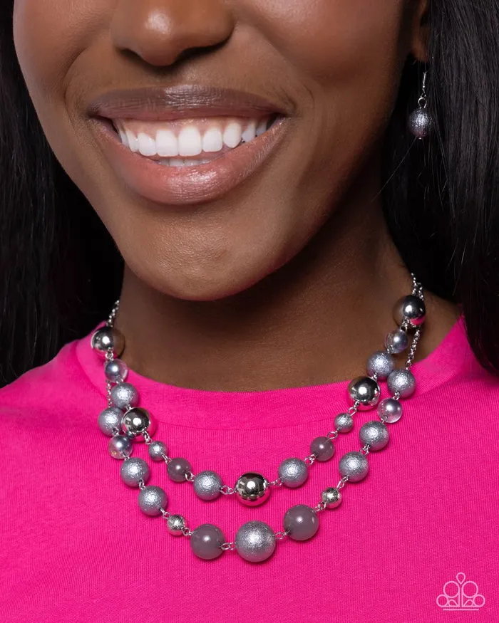 Necklaces Paparazzi Jewelry Paparazzi Necklace Beaded Benefit Silver