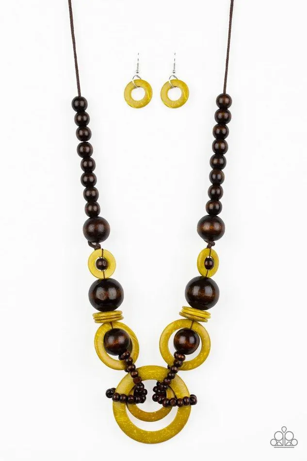 Necklaces Paparazzi Jewelry Paparazzi Necklace Boardwalk Party Yellow