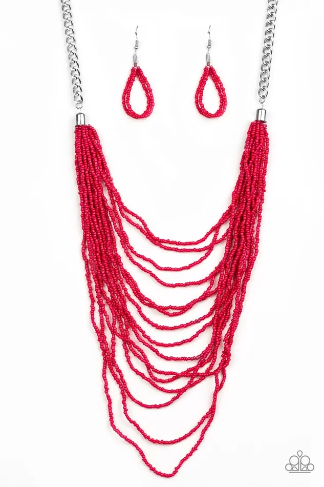 Necklaces Paparazzi Jewelry Paparazzi Necklace Bora Bombora Red