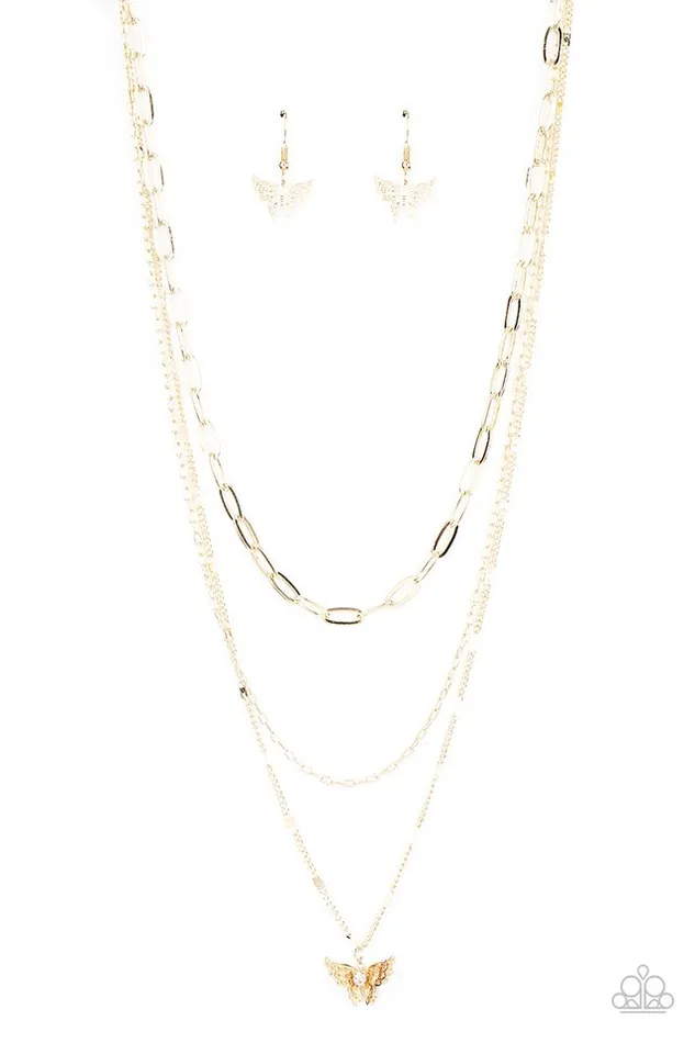 Necklaces Paparazzi Jewelry Paparazzi Necklace Bountiful Butterflies Gold Necklaces Paparazzi Jewelry Paparazzi Necklace Bountiful Butterflies Gold