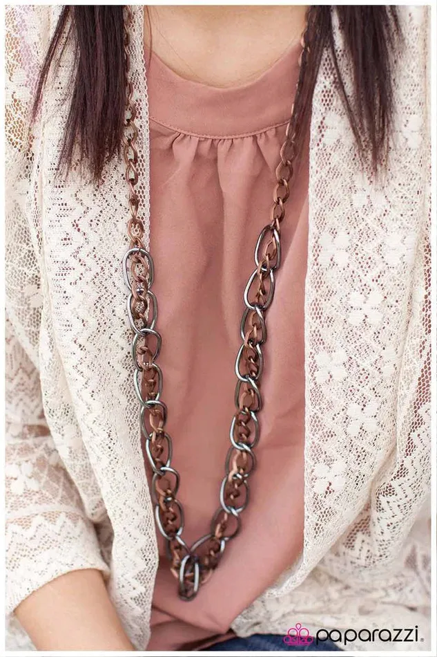 Necklaces Paparazzi Jewelry Paparazzi Necklace Chain of Command Copper