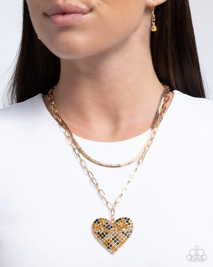 Necklaces Paparazzi Jewelry Paparazzi Necklace Cheetah Class Brown
