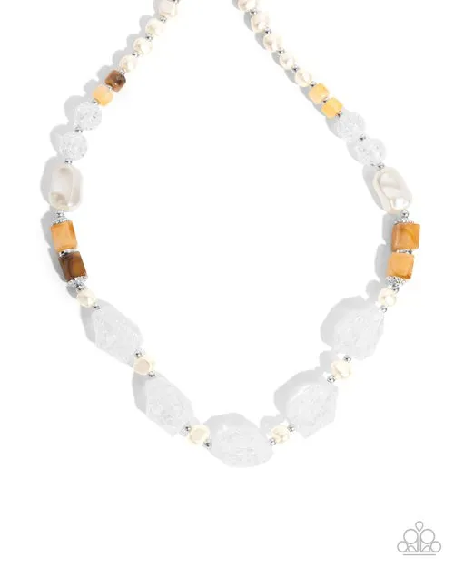 Necklaces Paparazzi Jewelry Paparazzi Necklace Crackling Chic White Necklaces Paparazzi Jewelry Paparazzi Necklace Crackling Chic White