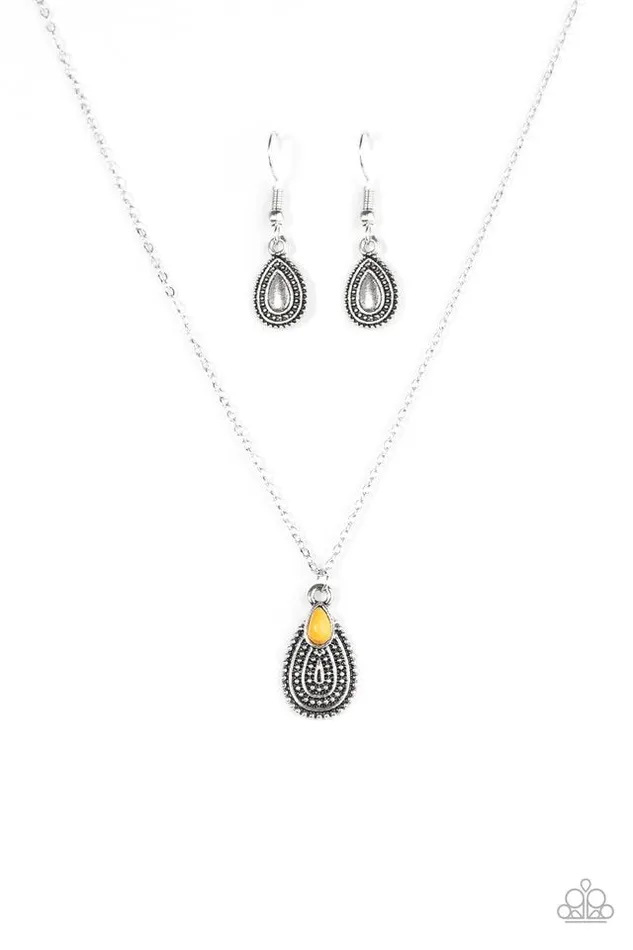 Necklaces Paparazzi Jewelry Paparazzi Necklace Desert Storm Yellow