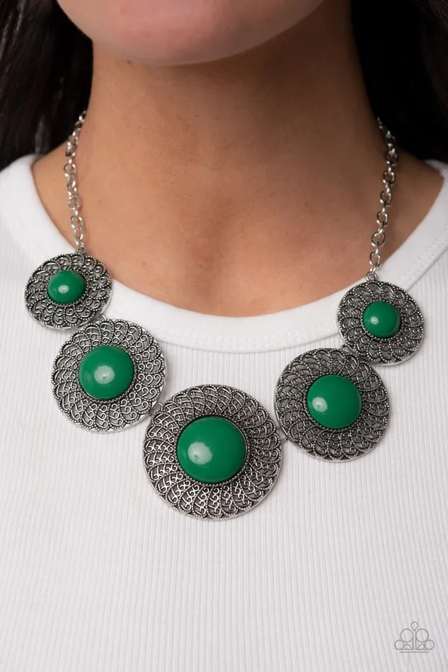 Necklaces Paparazzi Jewelry Paparazzi Necklace Detail Orientated Green