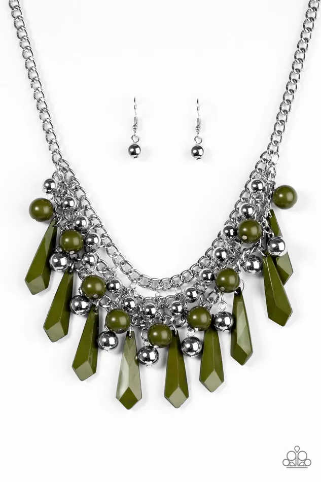 Necklaces Paparazzi Jewelry Paparazzi Necklace Diva Dynamics Green