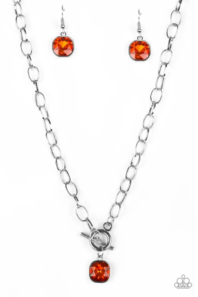 Necklaces Paparazzi Jewelry Paparazzi Necklace Dynamite Dazzle Orange