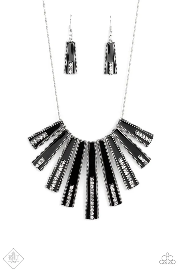 Necklaces Paparazzi Jewelry Paparazzi Necklace FANtastically Deco Black