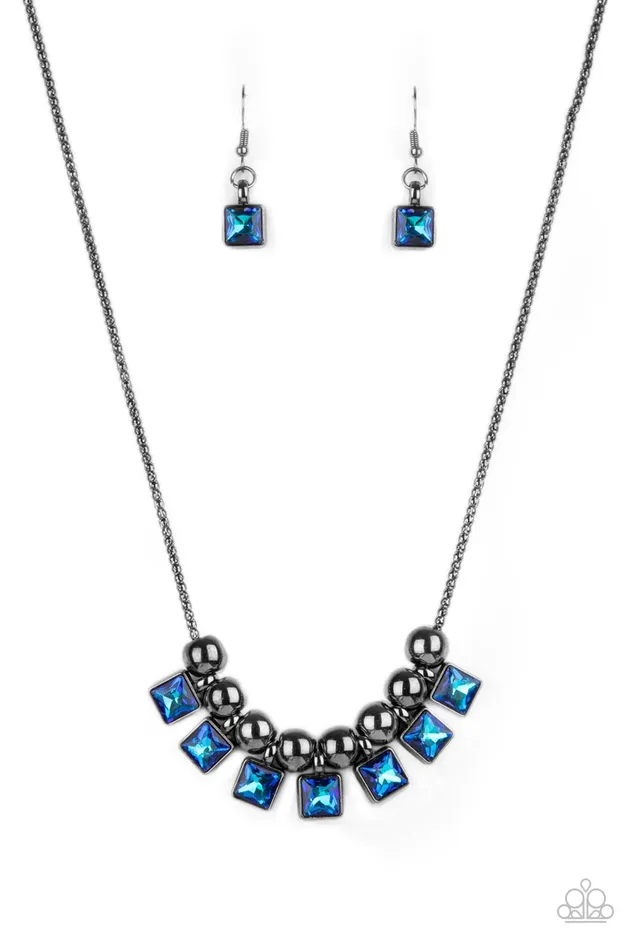 Necklaces Paparazzi Jewelry Paparazzi Necklace Graciously Audacious Blue