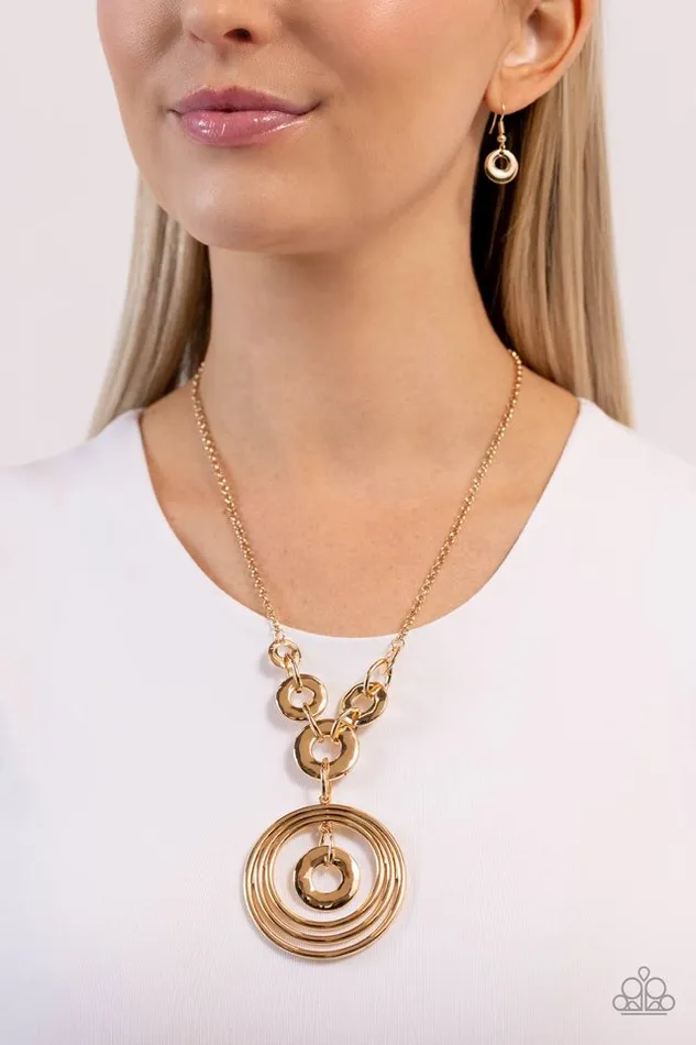 Necklaces Paparazzi Jewelry Paparazzi Necklace High HOOPS Gold
