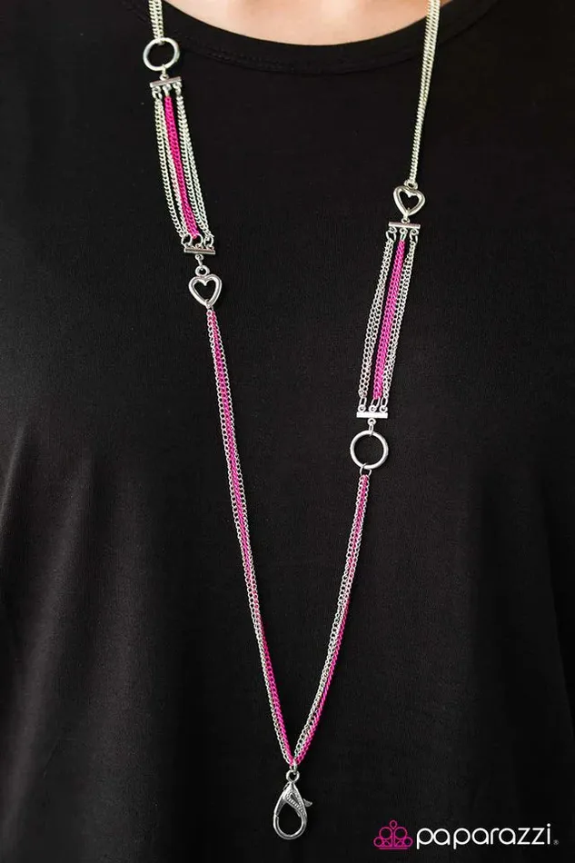 Necklaces Paparazzi Jewelry Paparazzi Necklace Im With Cupid Pink