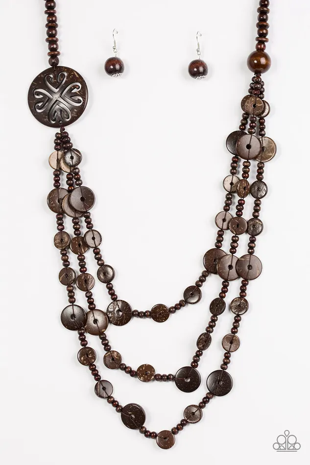 Necklaces Paparazzi Jewelry Paparazzi Necklace Jungle Jive Brown
