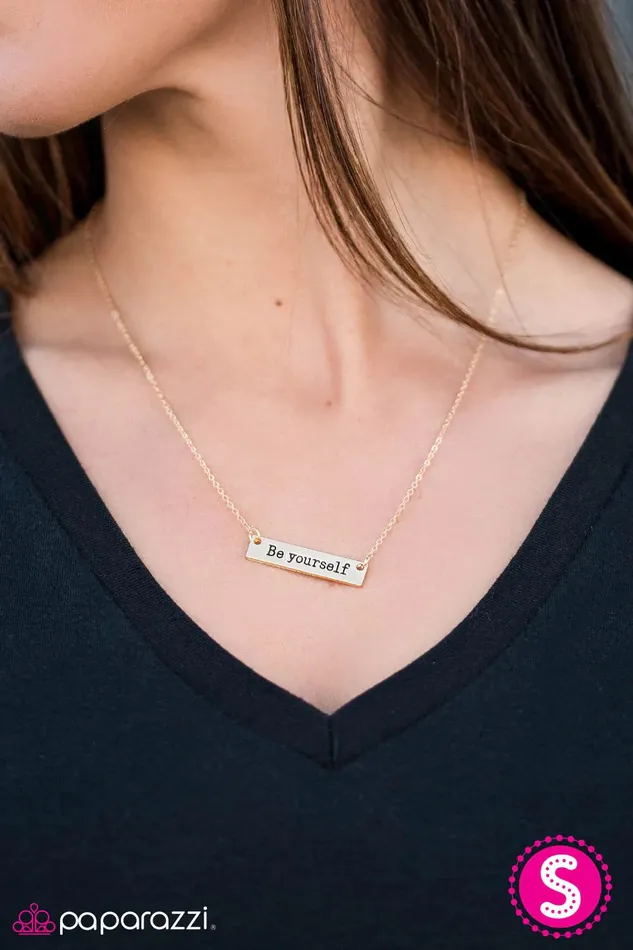 Necklaces Paparazzi Jewelry Paparazzi Necklace Just Be You Gold