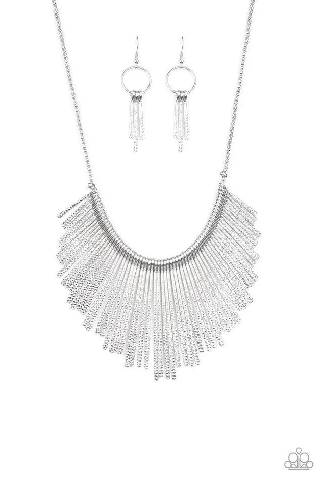 Necklaces Paparazzi Jewelry Paparazzi Necklace Metallic Mane Silver