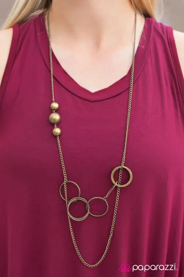 Necklaces Paparazzi Jewelry Paparazzi Necklace My Way Or The Highway Brass
