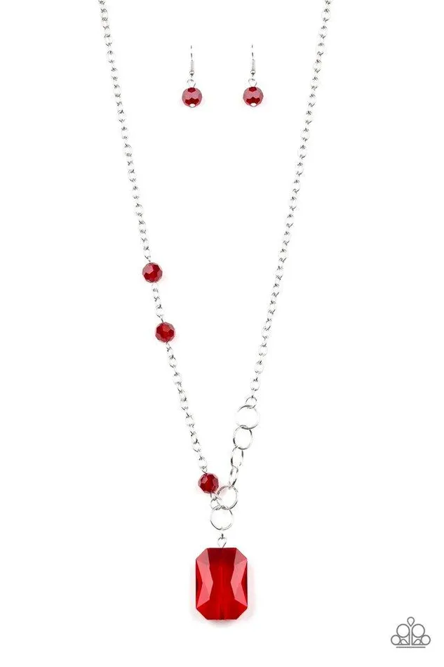 Necklaces Paparazzi Jewelry Paparazzi Necklace Never a Dull Moment Red