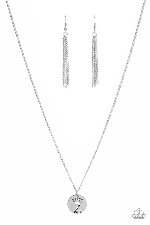 Necklaces Paparazzi Jewelry Paparazzi Necklace Palm Tree Paradise Silver