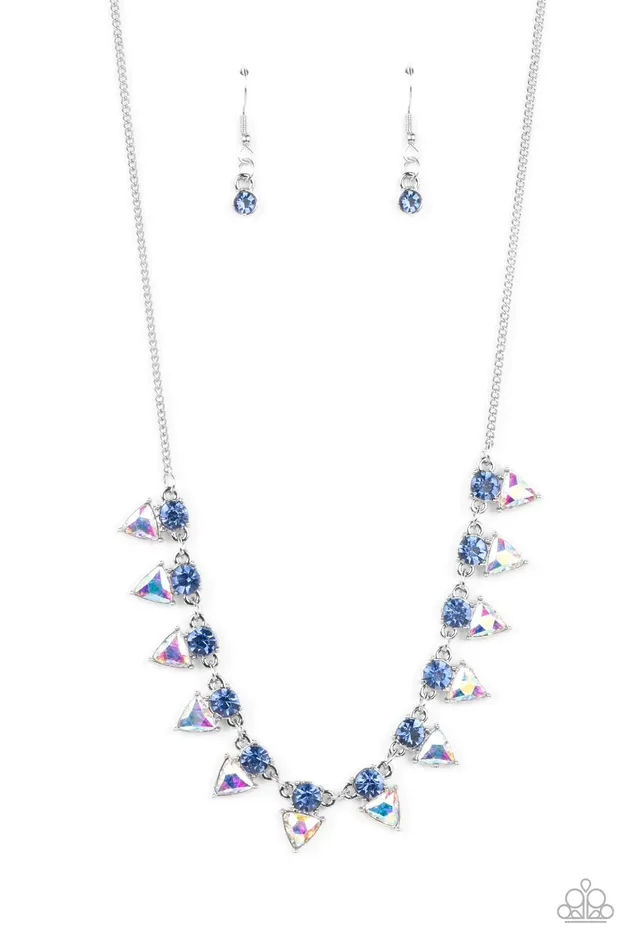 Necklaces Paparazzi Jewelry Paparazzi Necklace RazorSharp Refinement Blue