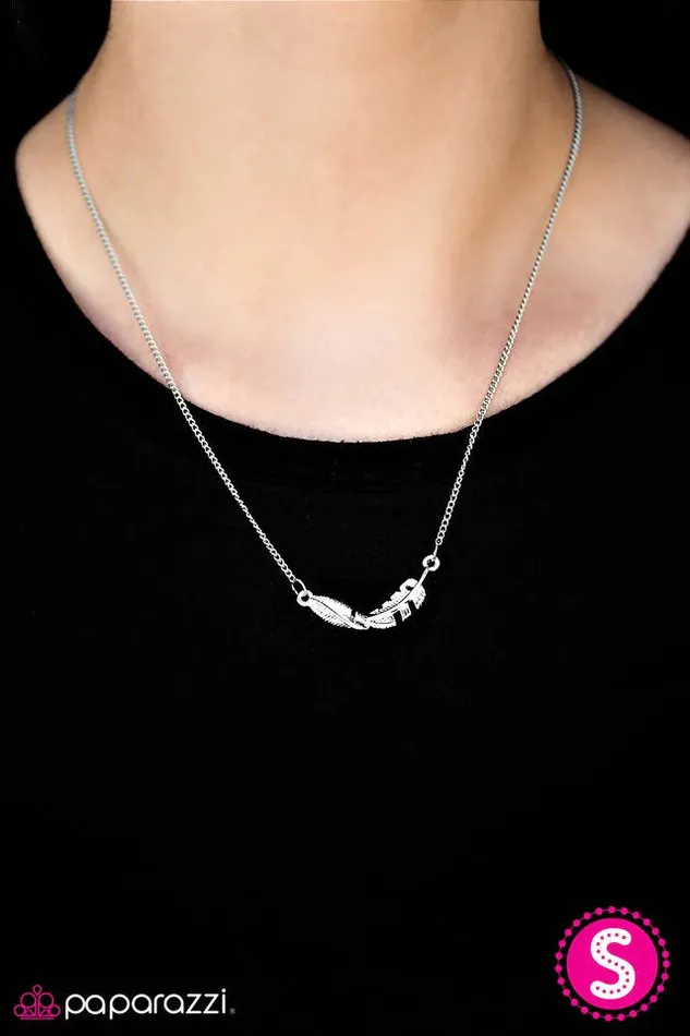 Necklaces Paparazzi Jewelry Paparazzi Necklace Sky Sailing Silver