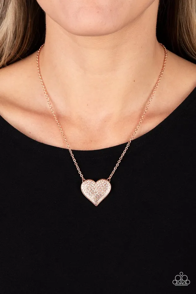 Necklaces Paparazzi Jewelry Paparazzi Necklace Spellbinding Sweetheart Copper