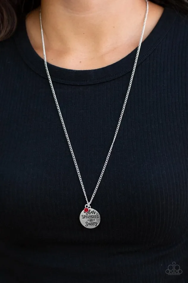 Necklaces Paparazzi Jewelry Paparazzi Necklace StarSpangled Sass Red