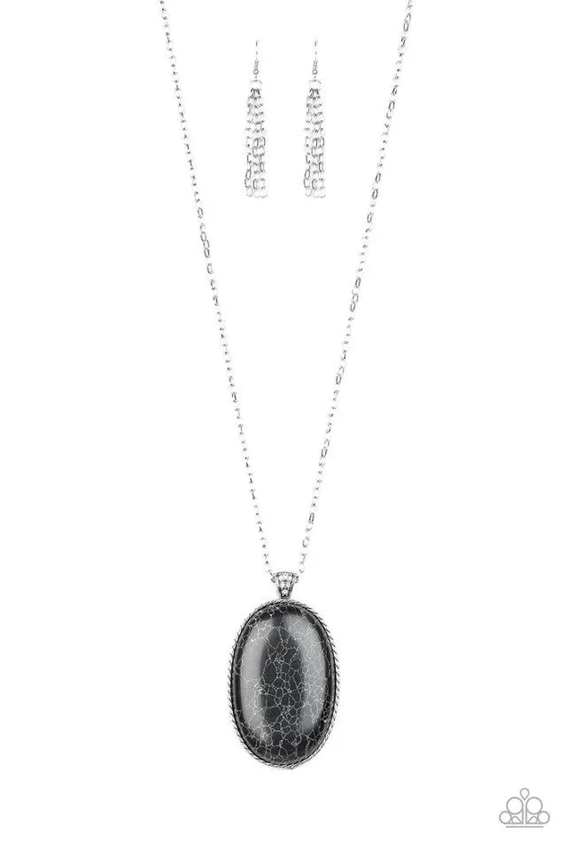 Necklaces Paparazzi Jewelry Paparazzi Necklace Stone Stampede Black