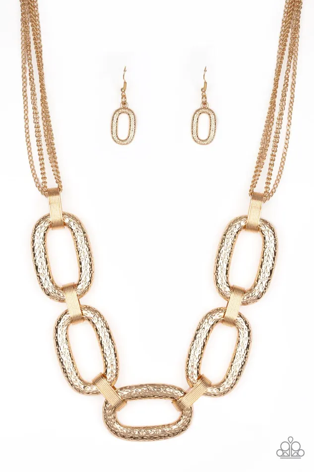 Necklaces Paparazzi Jewelry Paparazzi Necklace Take Charge Gold