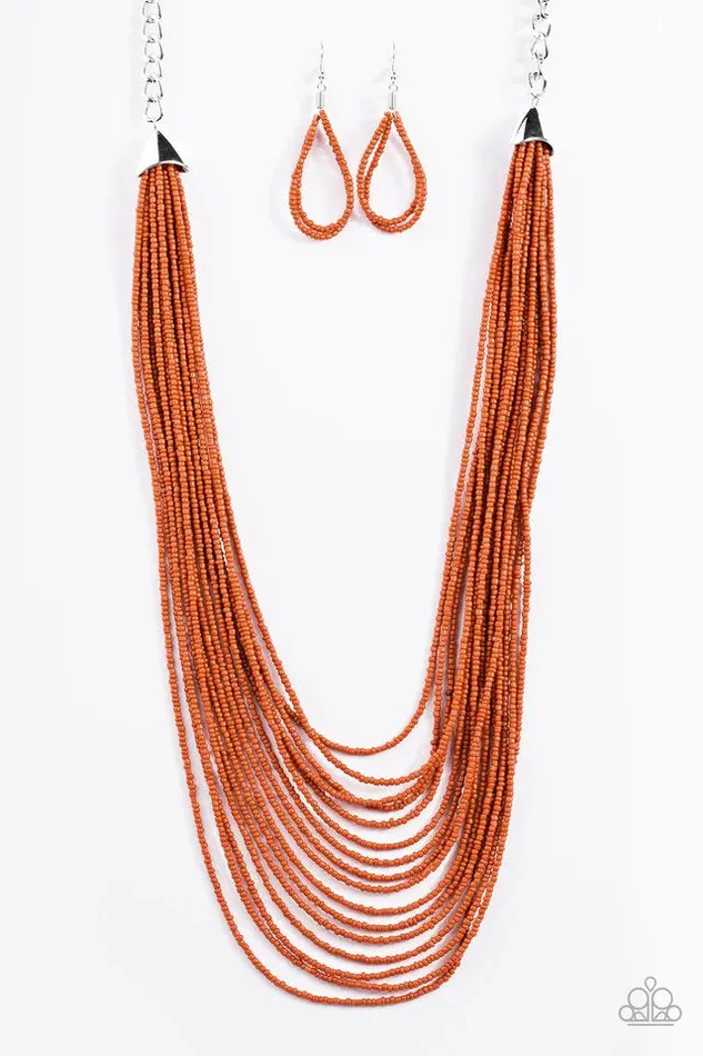 Necklaces Paparazzi Jewelry Paparazzi Necklace The Bead Scene Orange