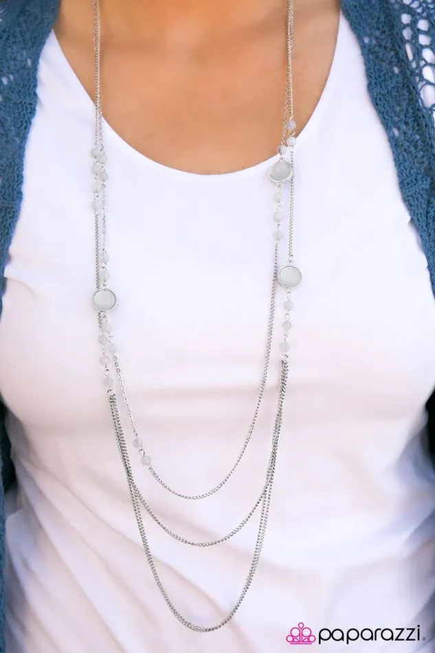 Necklaces Paparazzi Jewelry Paparazzi Necklace Wide Open Skies White