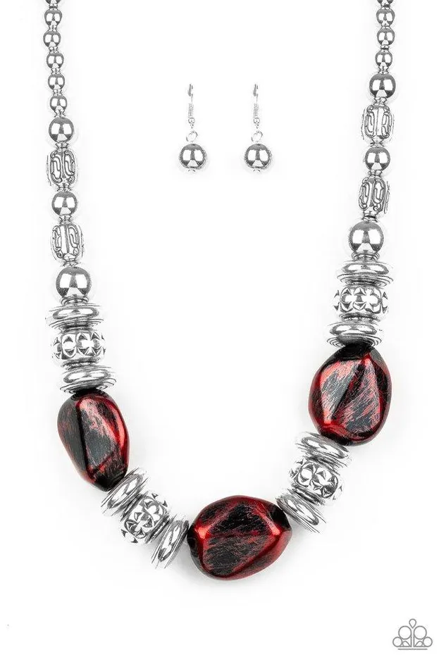 Necklaces Paparazzi Necklace Colorfully Confident Red Paparazzi Jewelry