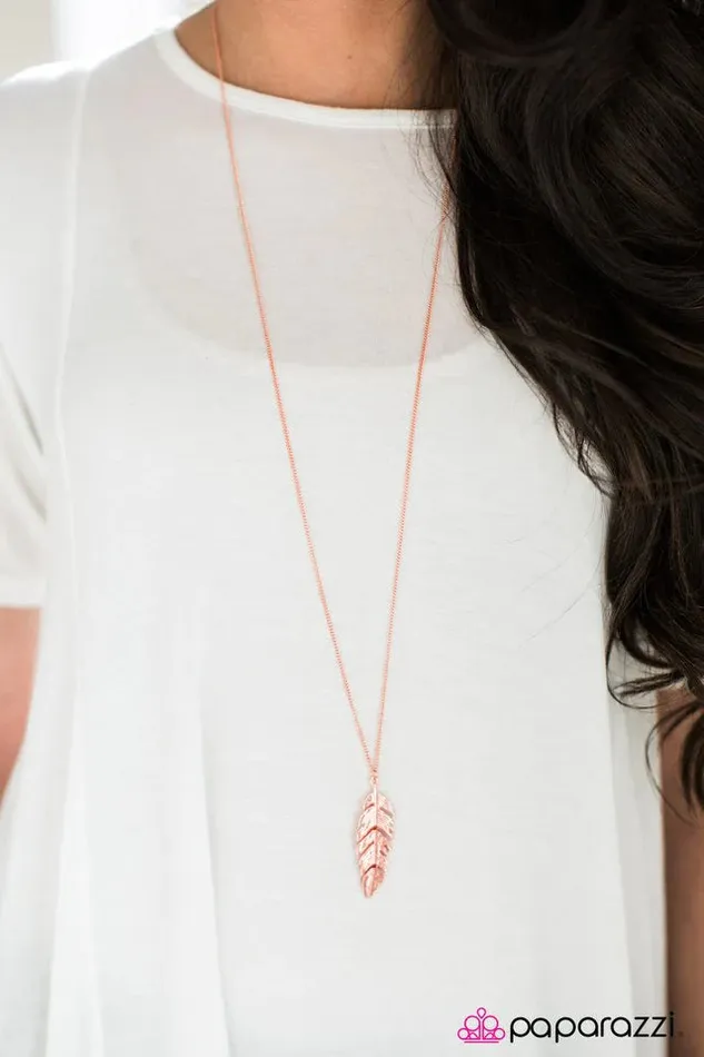 Necklaces Paparazzi Necklace Courage To Soar Copper Paparazzi Jewelry