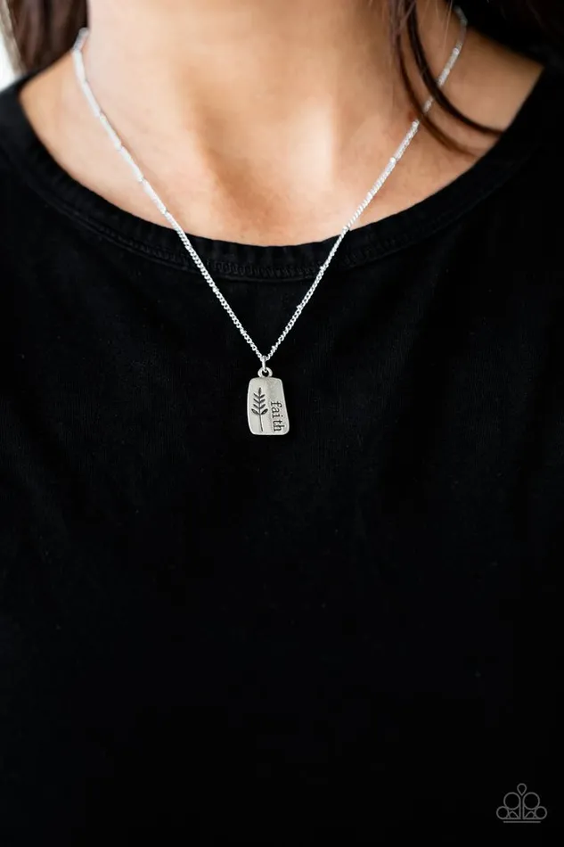 Necklaces Paparazzi Necklace Faith Over Fear Silver Paparazzi Jewelry