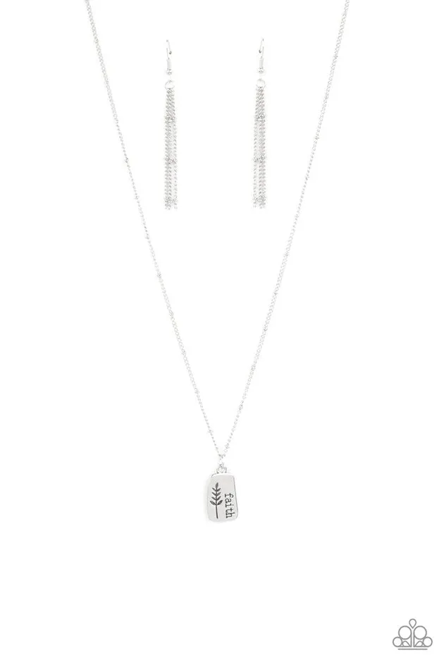 Necklaces Paparazzi Necklace Faith Over Fear Silver Paparazzi Jewelry Necklaces Paparazzi Necklace Faith Over Fear Silver Paparazzi Jewelry