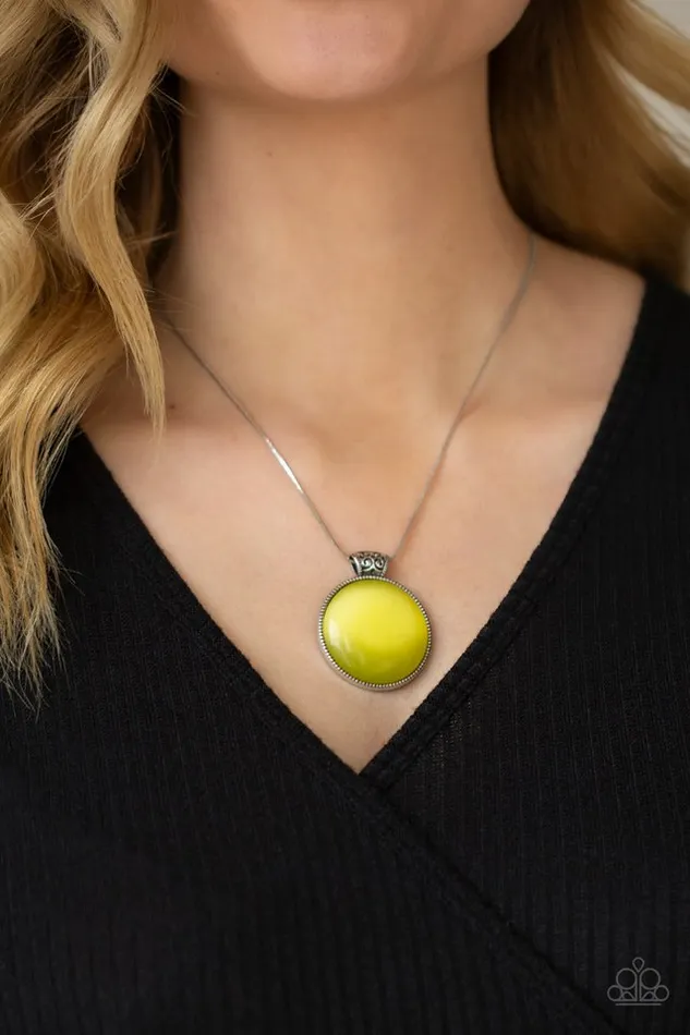 Necklaces Paparazzi Necklace Look Into My Aura Yellow Paparazzi Jewelry