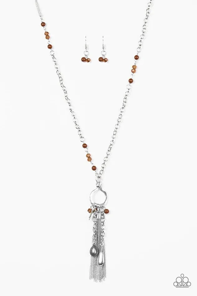 Necklaces Paparazzi Necklace Whimsically Wayward Brown Paparazzi Jewelry